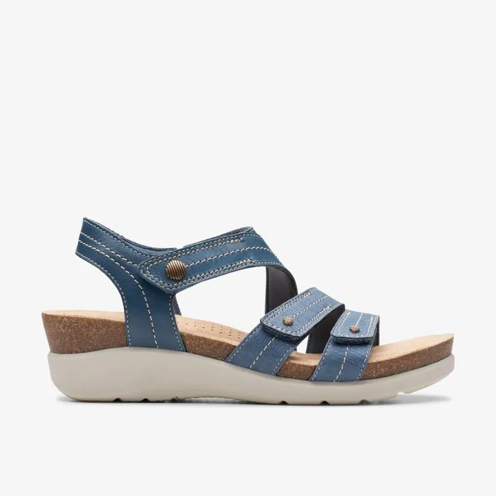 Clarks Wedges Calenne Clara Blue Combination 8211 Women