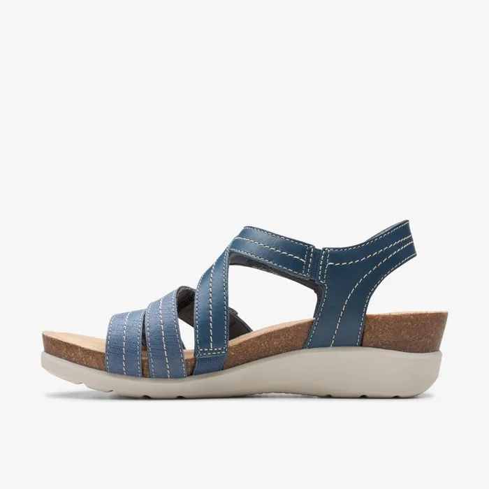 Clarks Wedges Calenne Clara Blue Combination 8211 Women