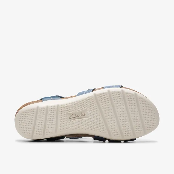 Clarks Wedges Calenne Clara Blue Combination 8211 Women
