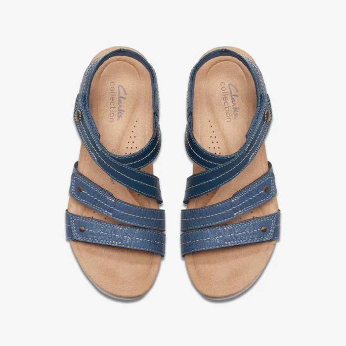 Clarks Wedges Calenne Clara Blue Combination 8211 Women