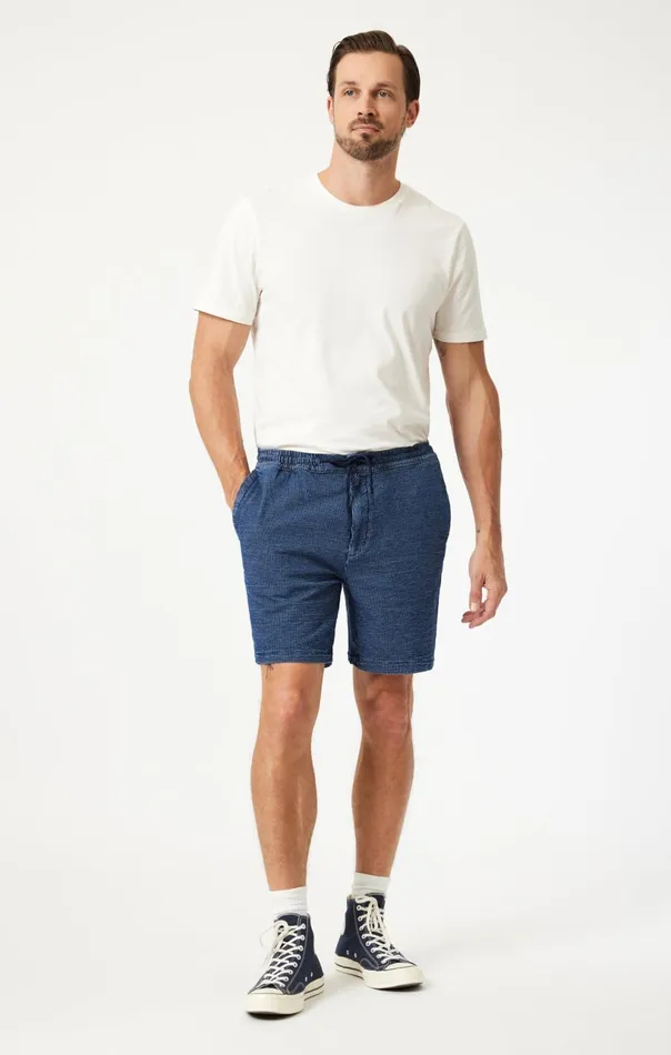 Clint Jogger Shorts In Dark Stripe Athletic Men Mavi Jeans Shorts
