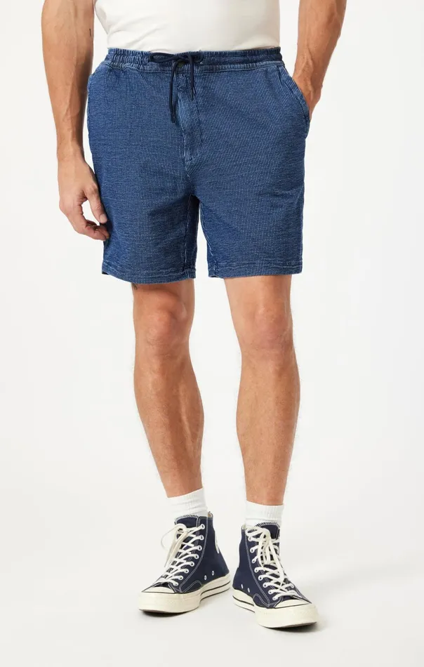 Clint Jogger Shorts In Dark Stripe Athletic Men Mavi Jeans Shorts