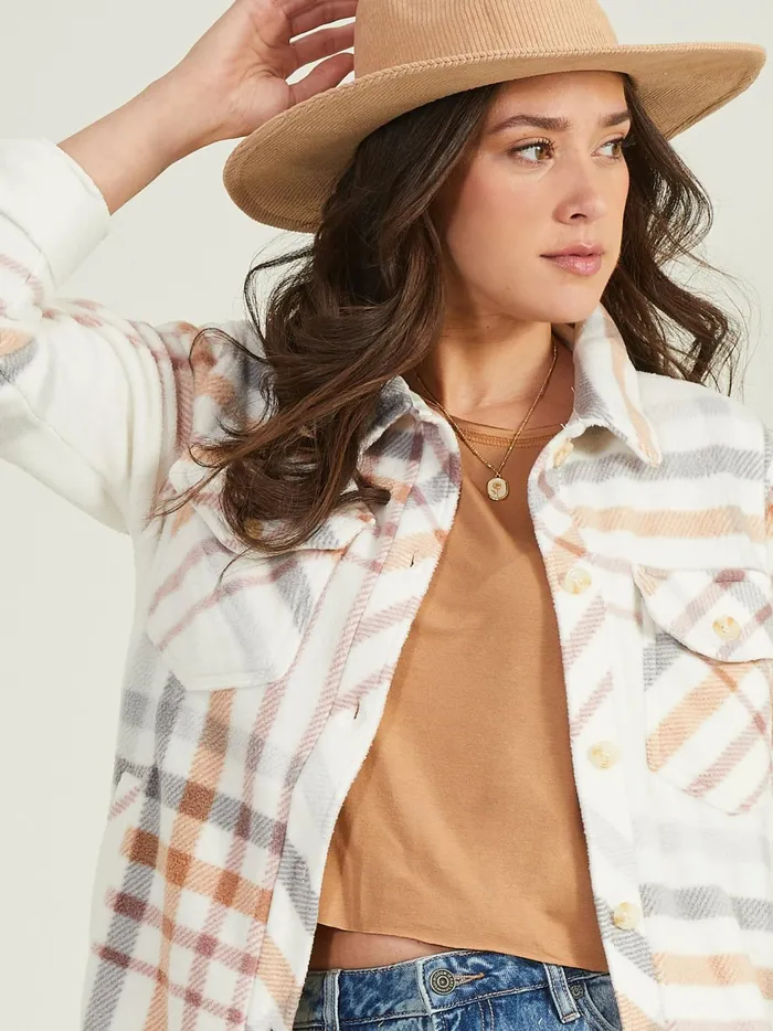 Cole Fleece Shacket Buttercream Women Altar039d State Jackets