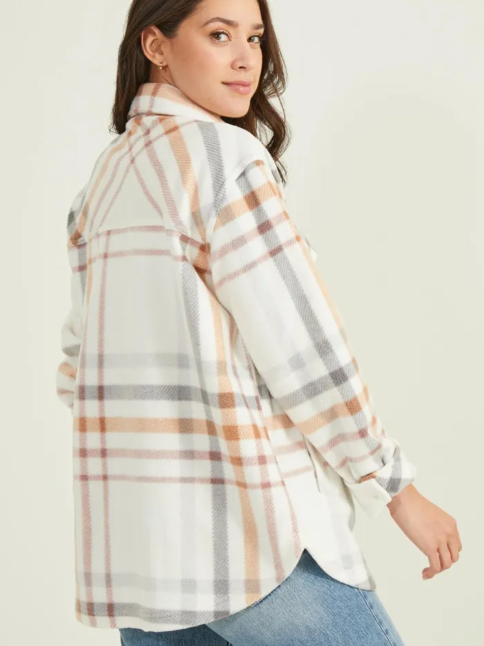 Cole Fleece Shacket Buttercream Women Altar039d State Jackets