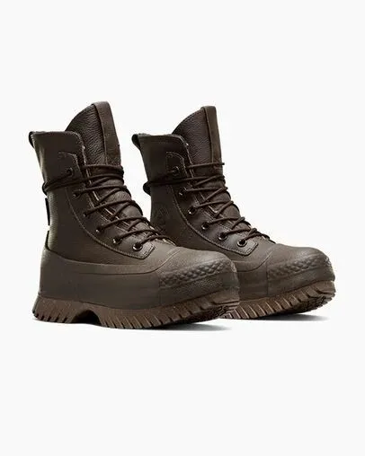 Converse Boots Women Chuck Taylor All Star Lugged 20 XHi Waterproof Leather Platform Fresh Brewfresh Brewblack