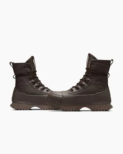 Converse Boots Women Chuck Taylor All Star Lugged 20 XHi Waterproof Leather Platform Fresh Brewfresh Brewblack