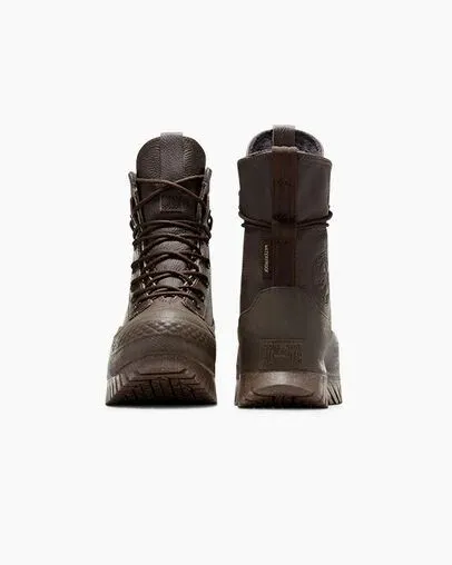Converse Boots Women Chuck Taylor All Star Lugged 20 XHi Waterproof Leather Platform Fresh Brewfresh Brewblack