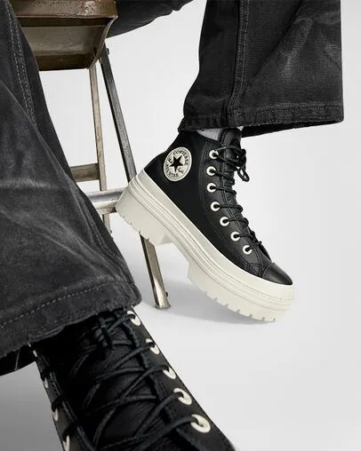 Converse Boots Women Chuck Taylor All Star Lugged Heel Platform Waterproof Blackblackegret