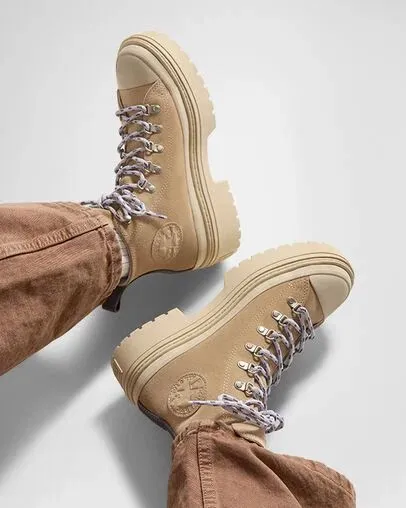 Converse Boots Women Chuck Taylor All Star Lugged Heel Waterproof Platform Warm Quarrymiso Glaze