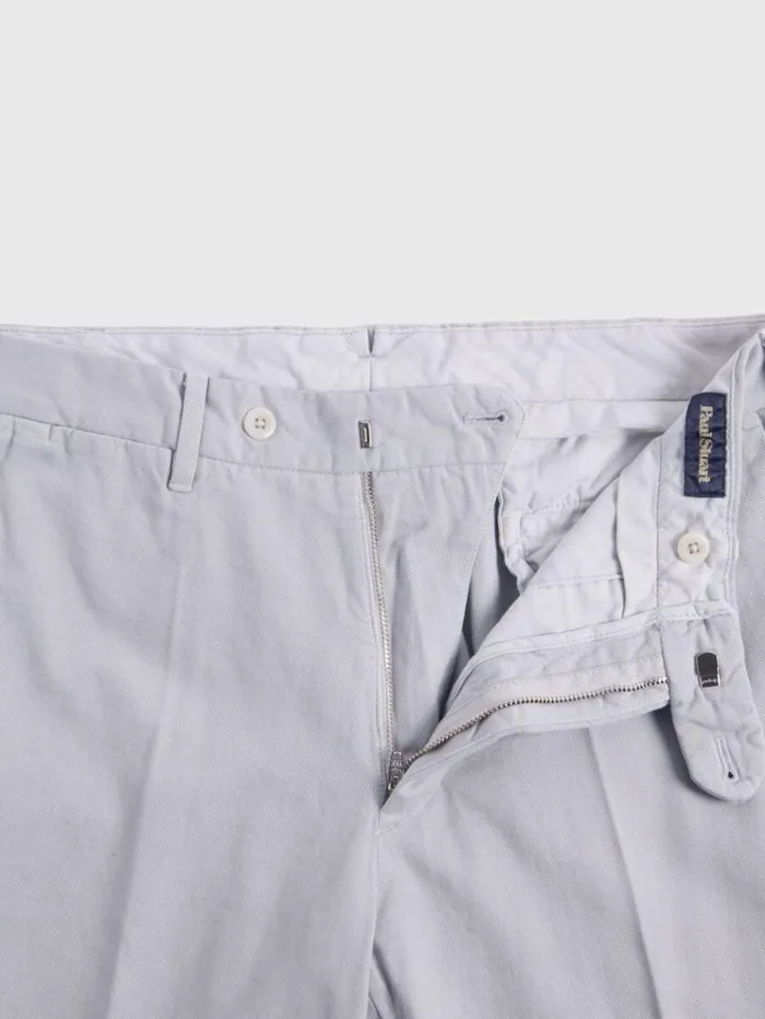 Cotton and Cashmere Trouser Light Grey Men Paul Stuart Pants