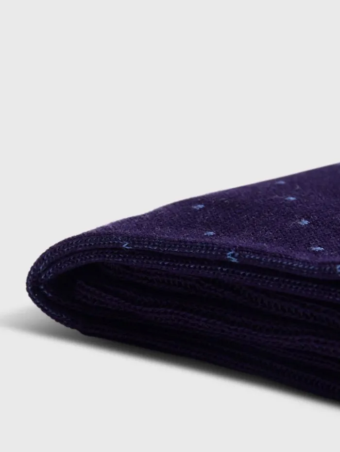 Cotton Bird039s Eye Sock Purple Men Paul Stuart Socks