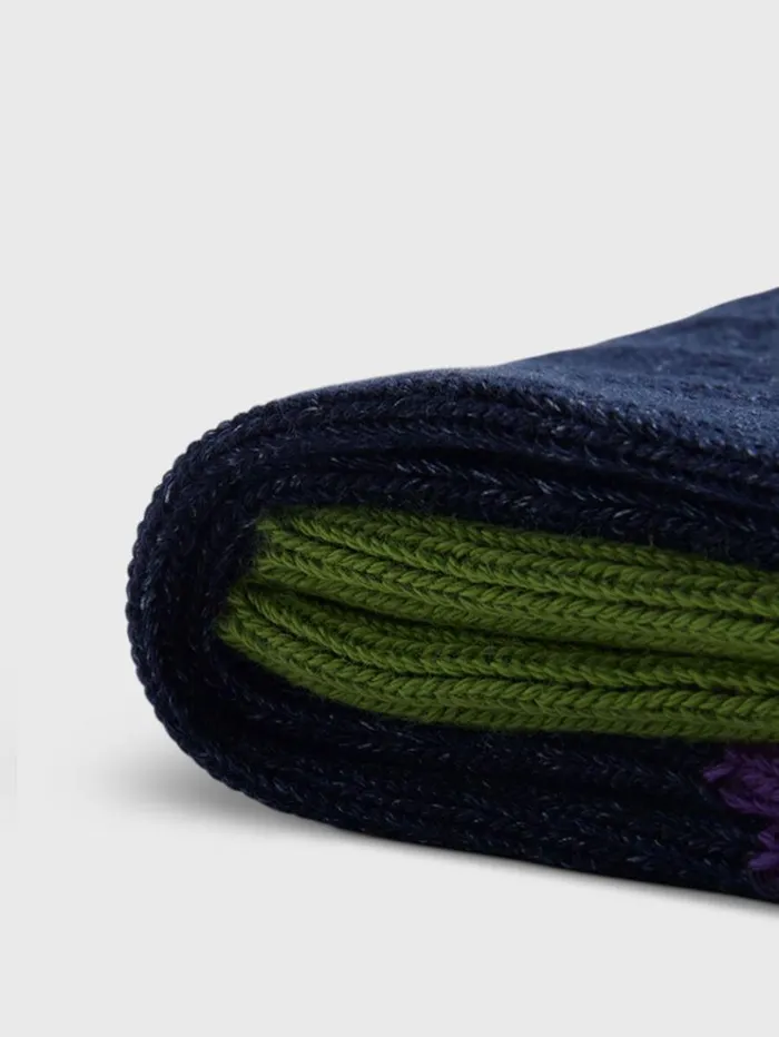 Cotton Denim Melange Sport Sock Lime Green Men Paul Stuart Socks