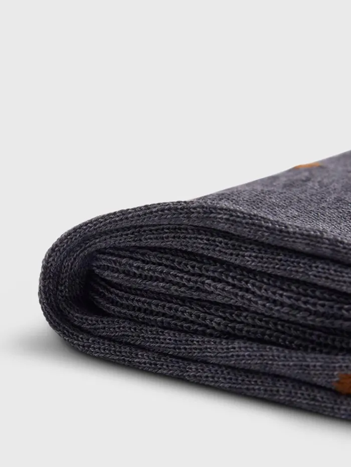 Cotton Dotted Sock Light Grey Men Paul Stuart Socks