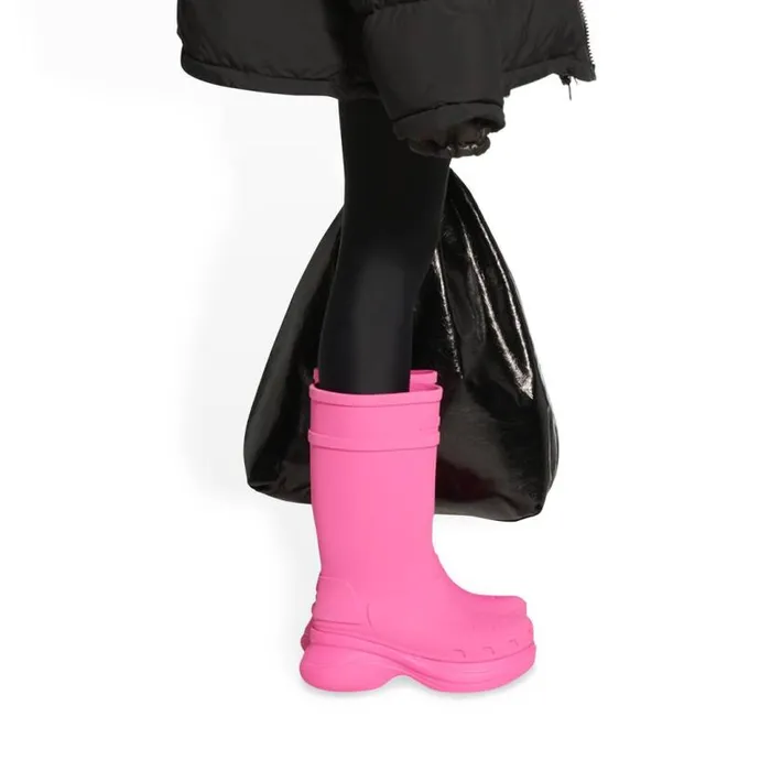 Crocs Boot In Bright Pink Women Balenciaga Boots and Ankle Boots