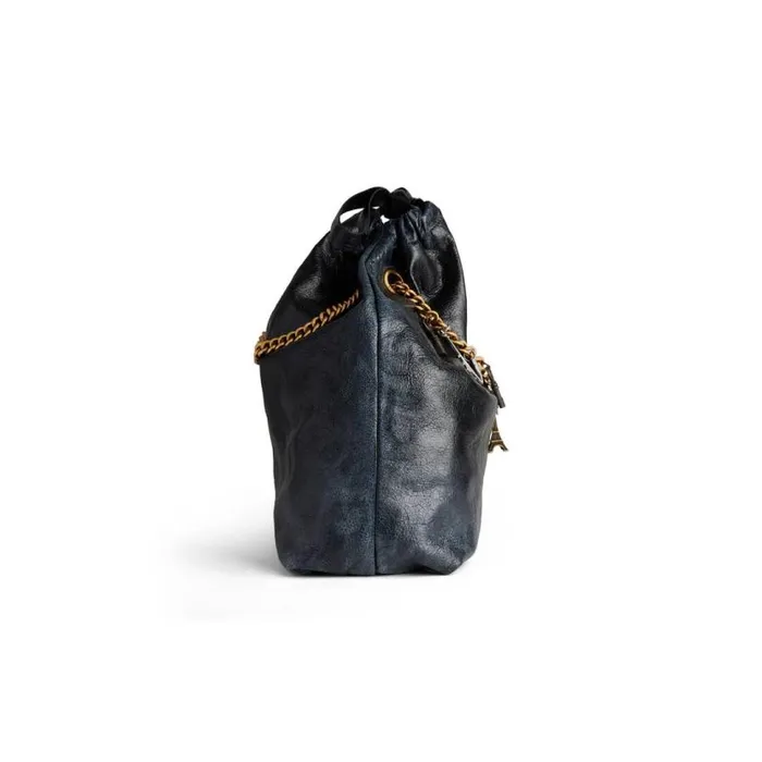 Crush Medium Tote Bag Dirty Effect With Souvenirs In Black Women Balenciaga Tote Bags