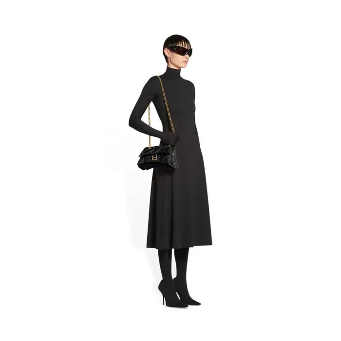 Crush Small Chain Bag Quilted In Black Women Balenciaga Shoulder Bags