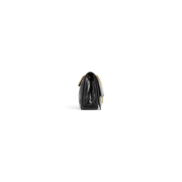 Crush Small Chain Bag Quilted In Black Women Balenciaga Shoulder Bags