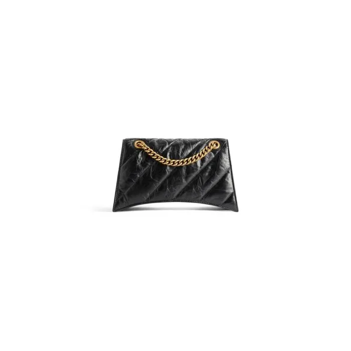 Crush Small Chain Bag Quilted In Black Women Balenciaga Shoulder Bags