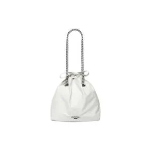 Crush Small Tote Bag In Optic White Women Balenciaga Tote Bags