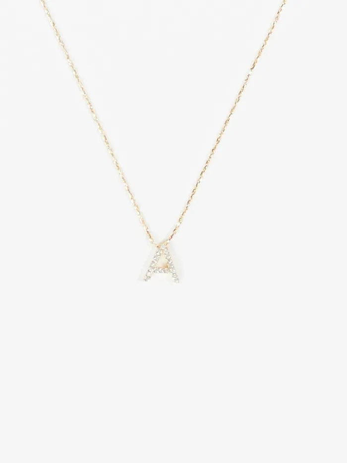 Dainty Monogram Necklace 8211 A Gold Women Altar039d State Jewelry