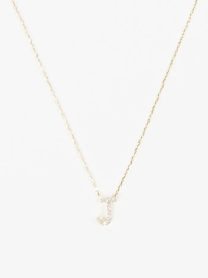 Dainty Monogram Necklace 8211 J Gold Women Altar039d State Jewelry