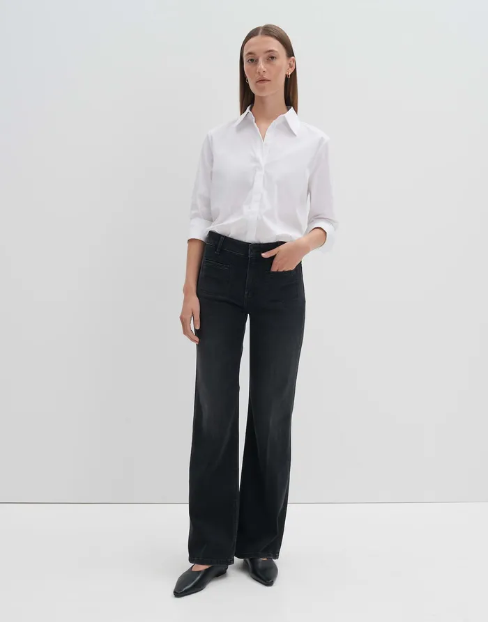 Damen Jeans OPUS Long Flared Jeans CARIE FRENCH aus stretchigem BCI Cotton Mix