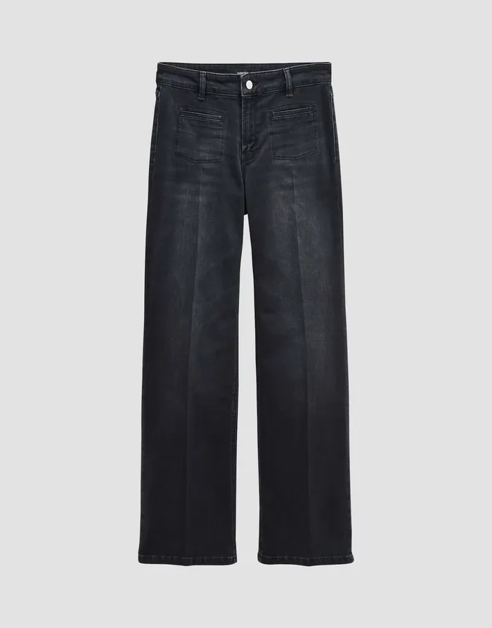 Damen Jeans OPUS Long Flared Jeans CARIE FRENCH aus stretchigem BCI Cotton Mix Damen Jeans OPUS Long Flared Jeans CARIE FRENCH aus stretchigem BCI Cotton Mix