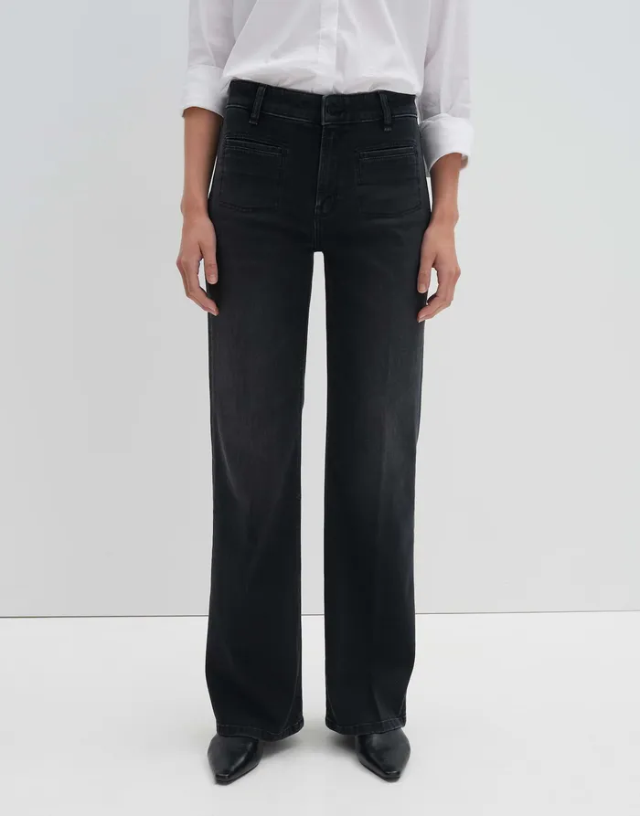 Damen Jeans OPUS Long Flared Jeans CARIE FRENCH aus stretchigem BCI Cotton Mix Damen Jeans OPUS Long Flared Jeans CARIE FRENCH aus stretchigem BCI Cotton Mix