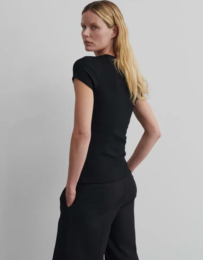 Damen OPUS Rippshirt KLEOH Slim aus BCI Cotton Mix Shirts Damen OPUS Rippshirt KLEOH Slim aus BCI Cotton Mix Shirts