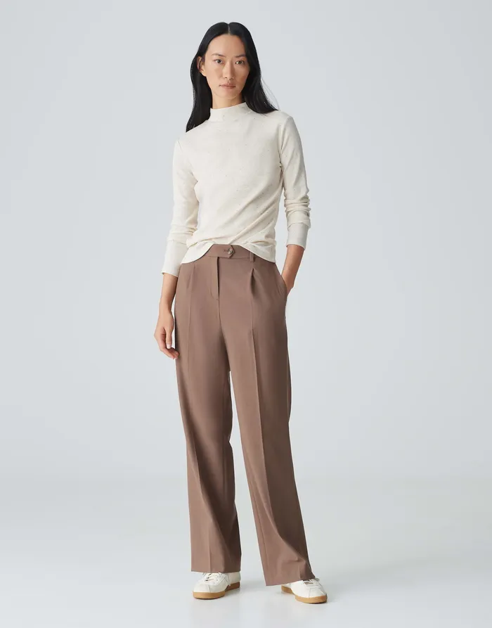 Damen Rippshirt SUHANNA Slim aus elastischem Jersey Shirts OPUS