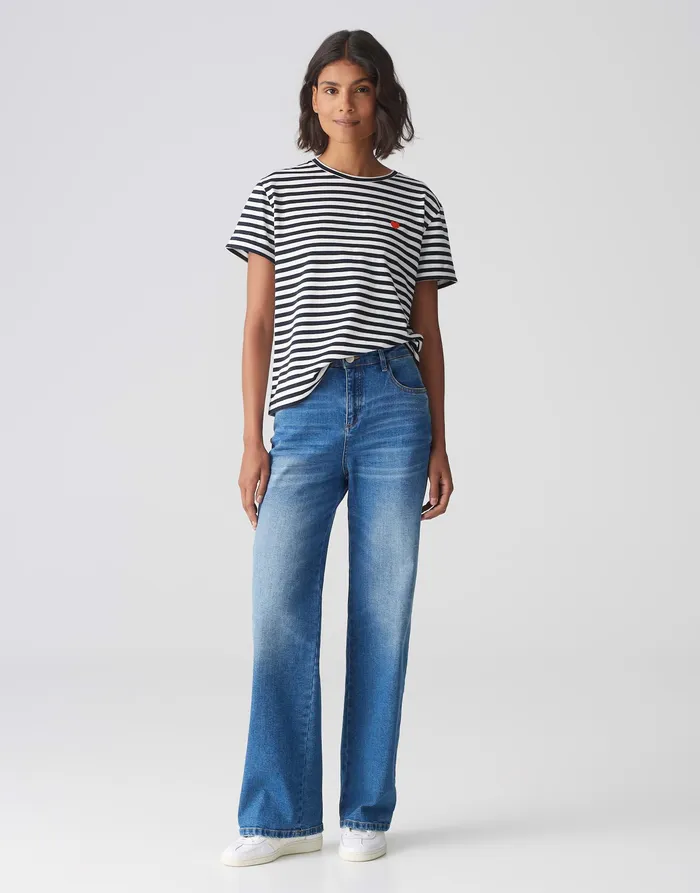 Damen Shirts OPUS TShirt SERZ STRIPE Regular aus Organic Cotton