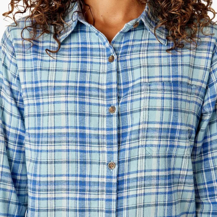 Dickies Button Up Women039s Plaid Flannel Long Sleeve Shirt Clear BlueOrchard Plaid Clear Blueorchard Plaid b2y 8211 Women Dickies Button Up Women039s Plaid Flannel Long Sleeve Shirt Clear BlueOrchard Plaid Clear Blueorchard Plaid b2y 8211 Women