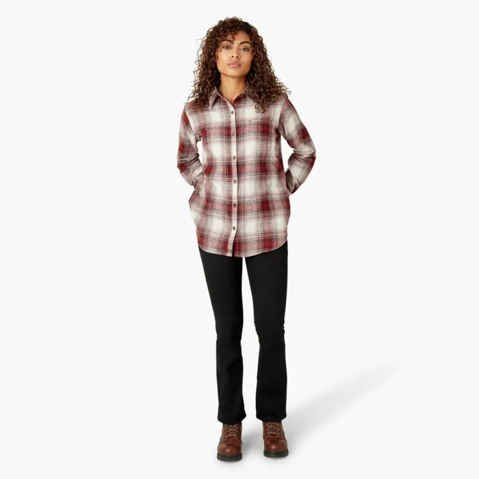 Dickies Button Up Women039s Plaid Flannel Long Sleeve Shirt Fired Brick Ombre Plaid Fired Brick Ombre Plaid c1x 8211 Women Dickies Button Up Women039s Plaid Flannel Long Sleeve Shirt Fired Brick Ombre Plaid Fired Brick Ombre Plaid c1x 8211 Women