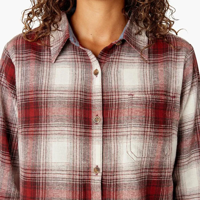 Dickies Button Up Women039s Plaid Flannel Long Sleeve Shirt Fired Brick Ombre Plaid Fired Brick Ombre Plaid c1x 8211 Women Dickies Button Up Women039s Plaid Flannel Long Sleeve Shirt Fired Brick Ombre Plaid Fired Brick Ombre Plaid c1x 8211 Women