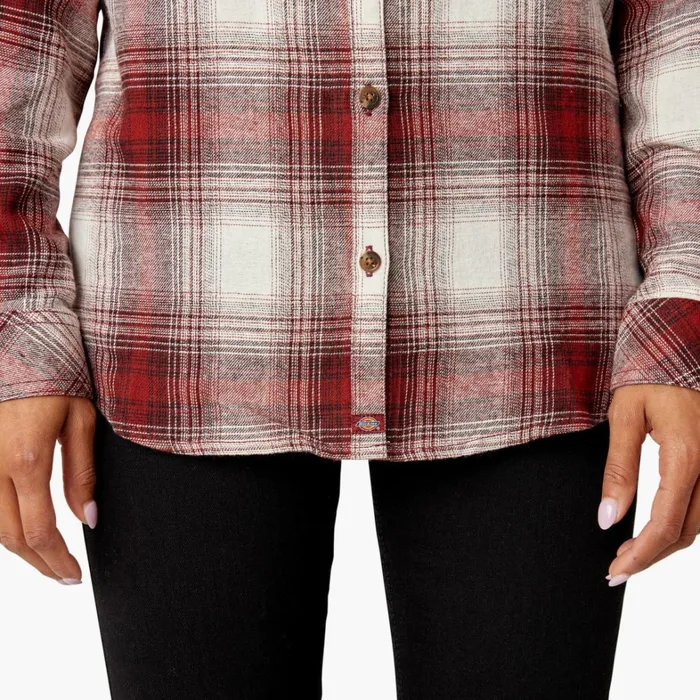 Dickies Button Up Women039s Plaid Flannel Long Sleeve Shirt Fired Brick Ombre Plaid Fired Brick Ombre Plaid c1x 8211 Women Dickies Button Up Women039s Plaid Flannel Long Sleeve Shirt Fired Brick Ombre Plaid Fired Brick Ombre Plaid c1x 8211 Women