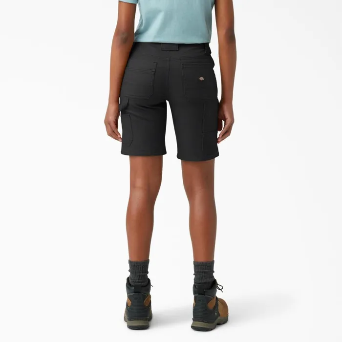 Dickies Cargo Women039s FLEX DuraTech Straight Fit Shorts 9034 Black Black bkx 8211 Women