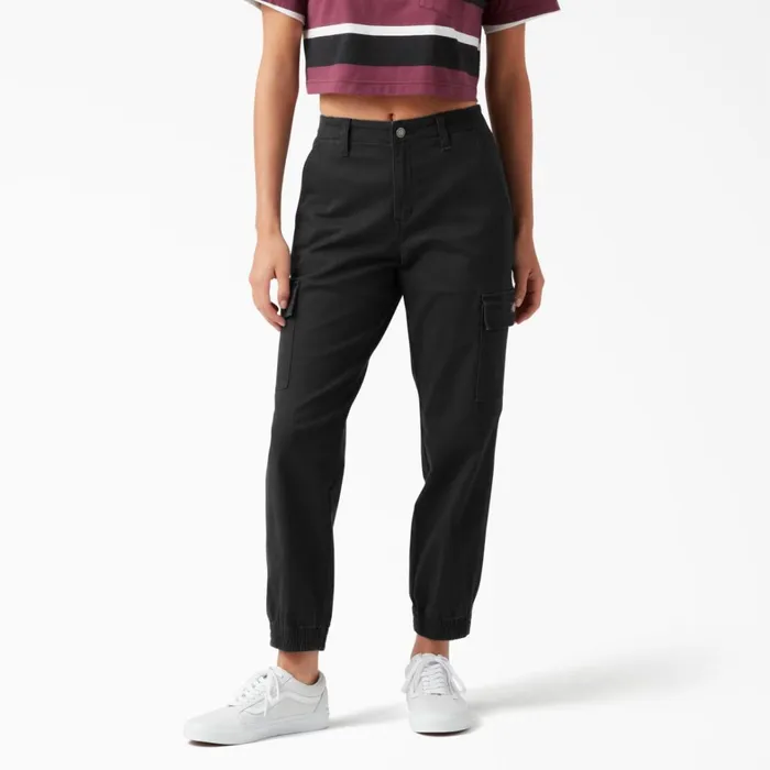 Dickies Cargo Women039s Plus High Rise Fit Cargo Pants Black Black bkx 8211 Women