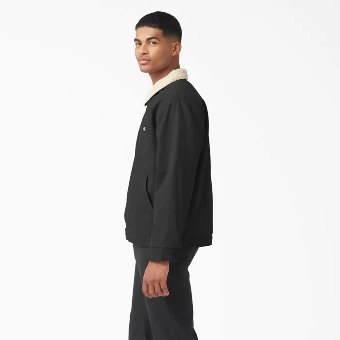 Dickies Coats and Jackets Duck Canvas FleeceLined Jacket Stonewashed Black Stonewashed Black sbk 8211 Men