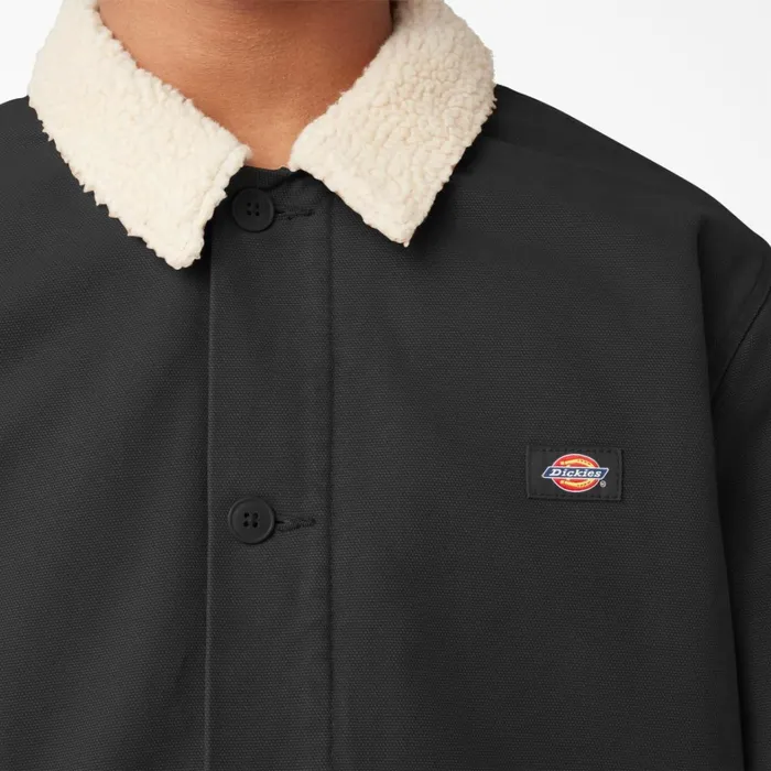 Dickies Coats and Jackets Duck Canvas FleeceLined Jacket Stonewashed Black Stonewashed Black sbk 8211 Men