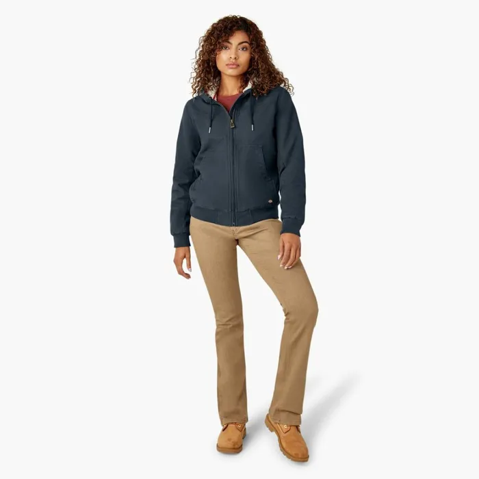 Dickies Coats and Jackets Women039s Fleece Lined Duck Canvas Jacket Rinsed Diesel Gray Rinsed Diesel Gray ryg 8211 Women