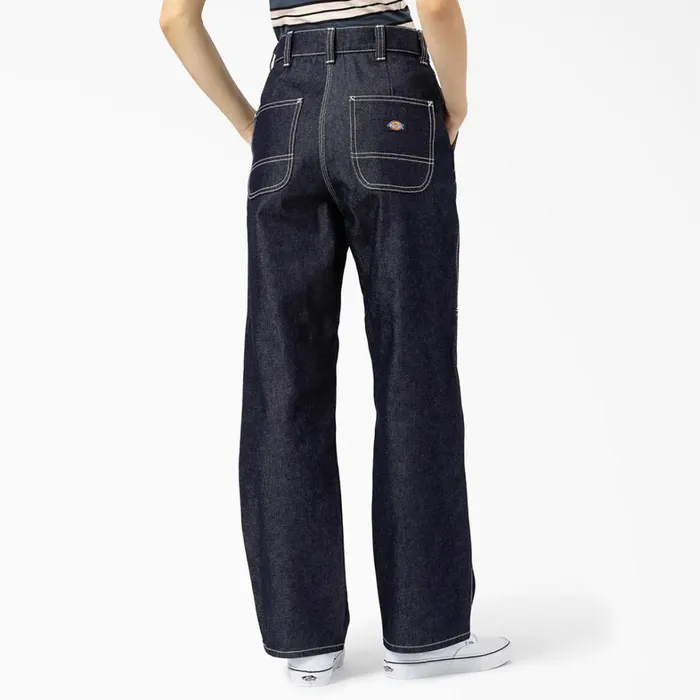 Dickies Double Knee Womens Denim 100 Year Pants Indigo Blue Indigo Blue nb 8211 Women