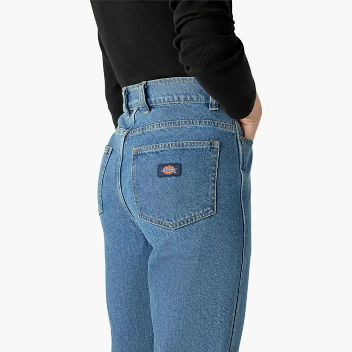 Dickies Jeans Womens Houston Relaxed Fit Jeans Chambray Light Blue Chambray Light Blue clb 8211 Women