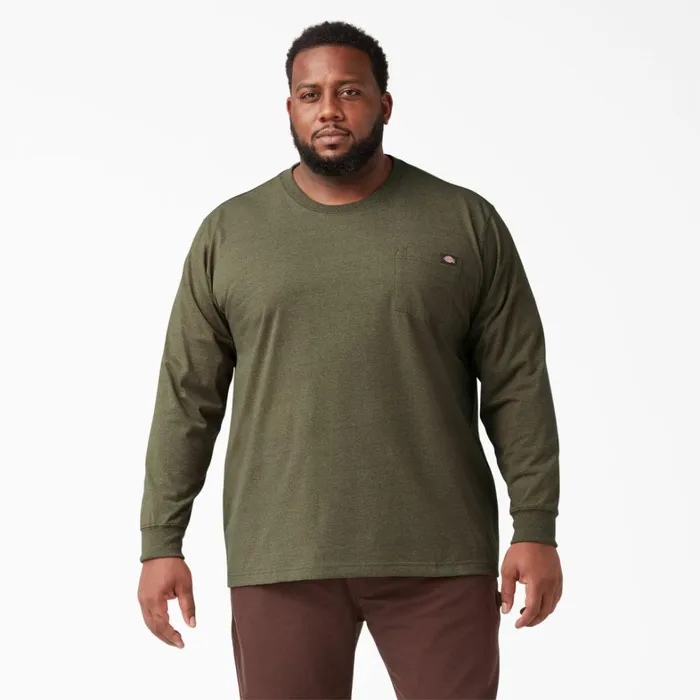 Dickies Long Sleeve Work Shirts Heavyweight Heathered Long Sleeve Pocket TShirt Military Green Heather Military Green Heather mld 8211 Men Dickies Long Sleeve Work Shirts Heavyweight Heathered Long Sleeve Pocket TShirt Military Green Heather Military Green Heather mld 8211 Men