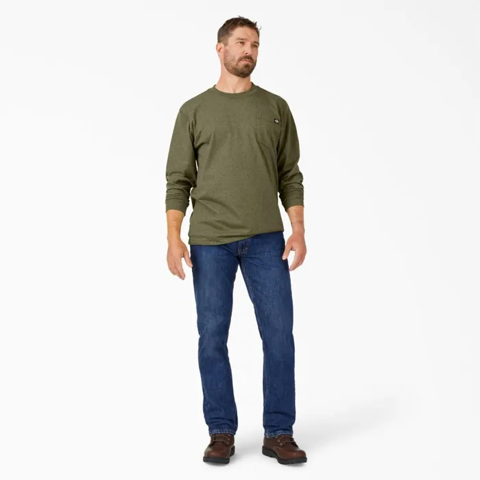 Dickies Long Sleeve Work Shirts Heavyweight Heathered Long Sleeve Pocket TShirt Military Green Heather Military Green Heather mld 8211 Men Dickies Long Sleeve Work Shirts Heavyweight Heathered Long Sleeve Pocket TShirt Military Green Heather Military Green Heather mld 8211 Men
