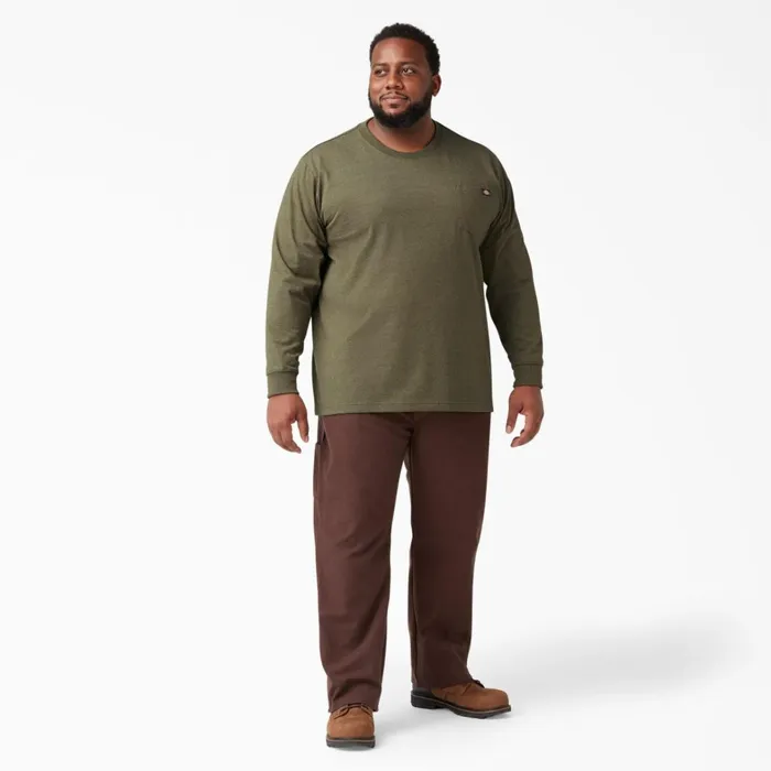 Dickies Long Sleeve Work Shirts Heavyweight Heathered Long Sleeve Pocket TShirt Military Green Heather Military Green Heather mld 8211 Men Dickies Long Sleeve Work Shirts Heavyweight Heathered Long Sleeve Pocket TShirt Military Green Heather Military Green Heather mld 8211 Men