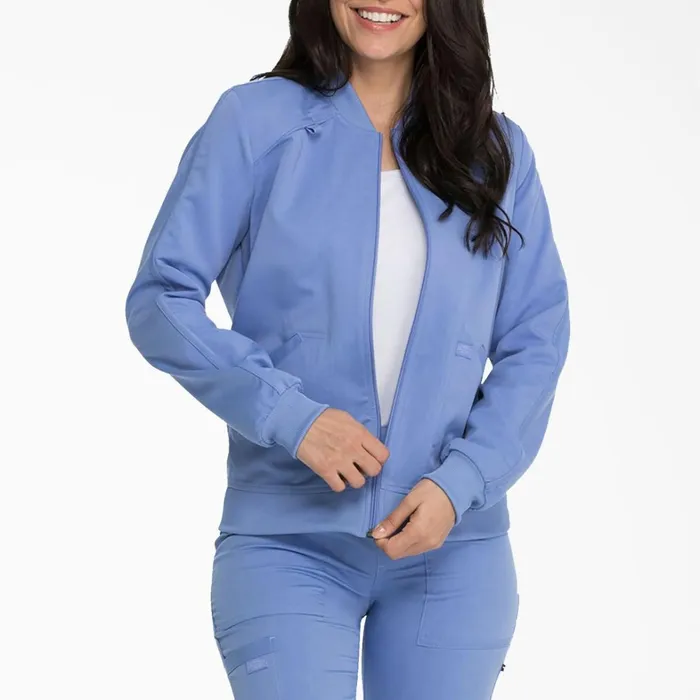 Dickies Scrubs Women039s Balance Zip Front Scrub Jacket Ceil Blue Ceil Blue cbl 8211 Women
