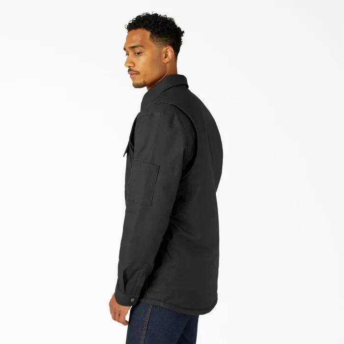 Dickies Shirt Jackets Water Repellent FleeceLined Duck Shirt Jacket Black Black bk 8211 Men