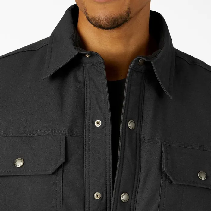 Dickies Shirt Jackets Water Repellent FleeceLined Duck Shirt Jacket Black Black bk 8211 Men