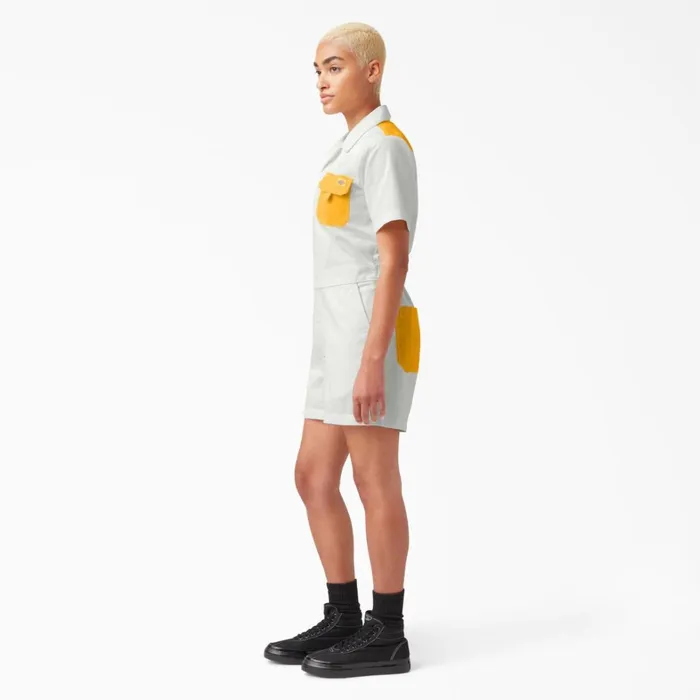 Dickies Shortalls Women039s Regular Fit Ripstop Shortalls Rinsed Cloud Rinsed Cloud r2c 8211 Women
