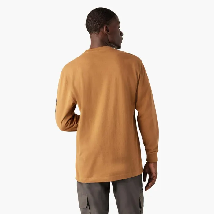 Dickies TShirts Long Sleeve Heavyweight Logo TShirt Brown Duck Brown Duck bd 8211 Men Dickies TShirts Long Sleeve Heavyweight Logo TShirt Brown Duck Brown Duck bd 8211 Men
